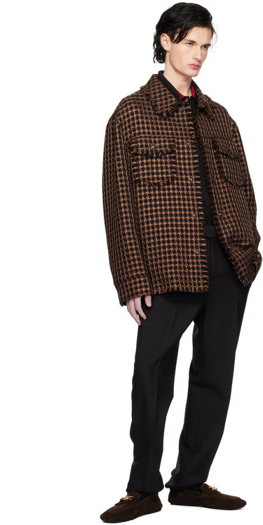 Jakke Versace Tweed Overshirt Jacket Brun | 1017402_1A12329, 3