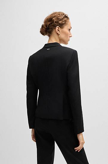 Jakke BOSS Regular-Fit Virgin Wool Blazer Sort | 50490020, 1