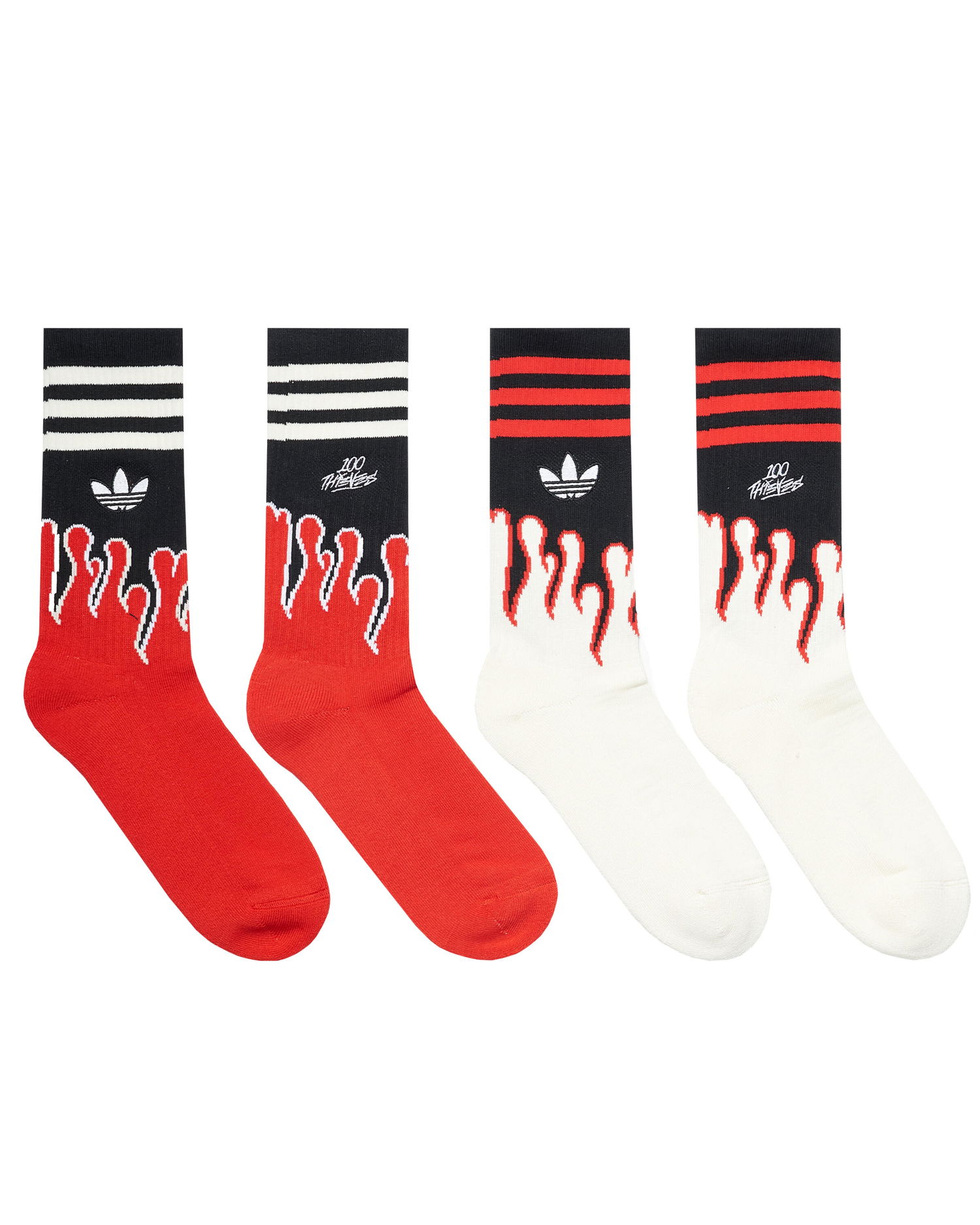 Sokker adidas Originals 100 THIEVES x Socks Hvid | JE0320, 0