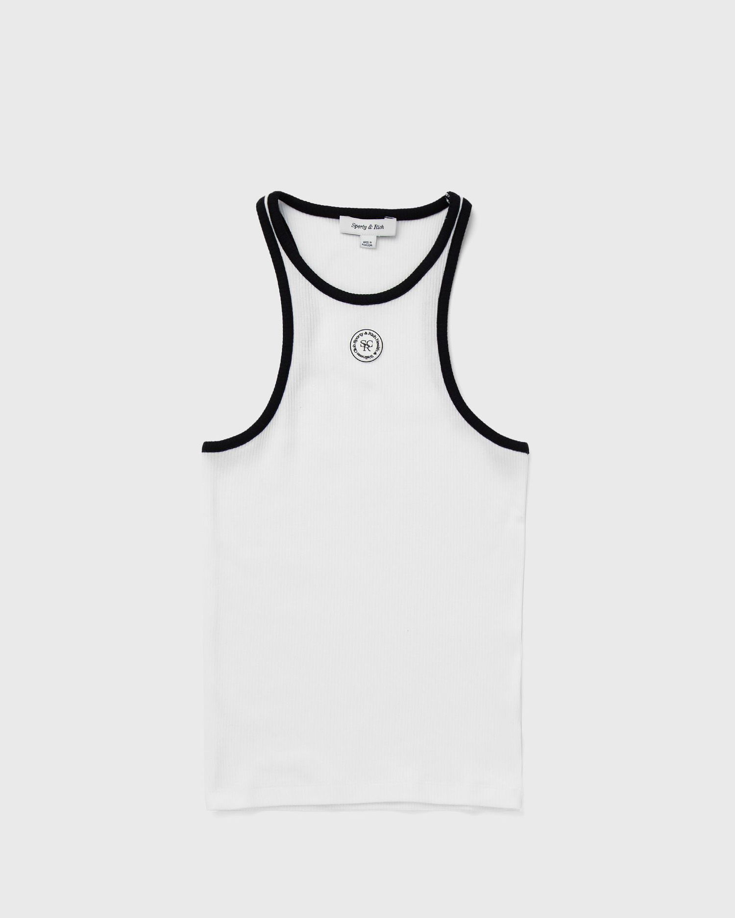 Tanktop Sporty & Rich SRHWC Ribbed Tank Hvid | TO033S405SW, 0