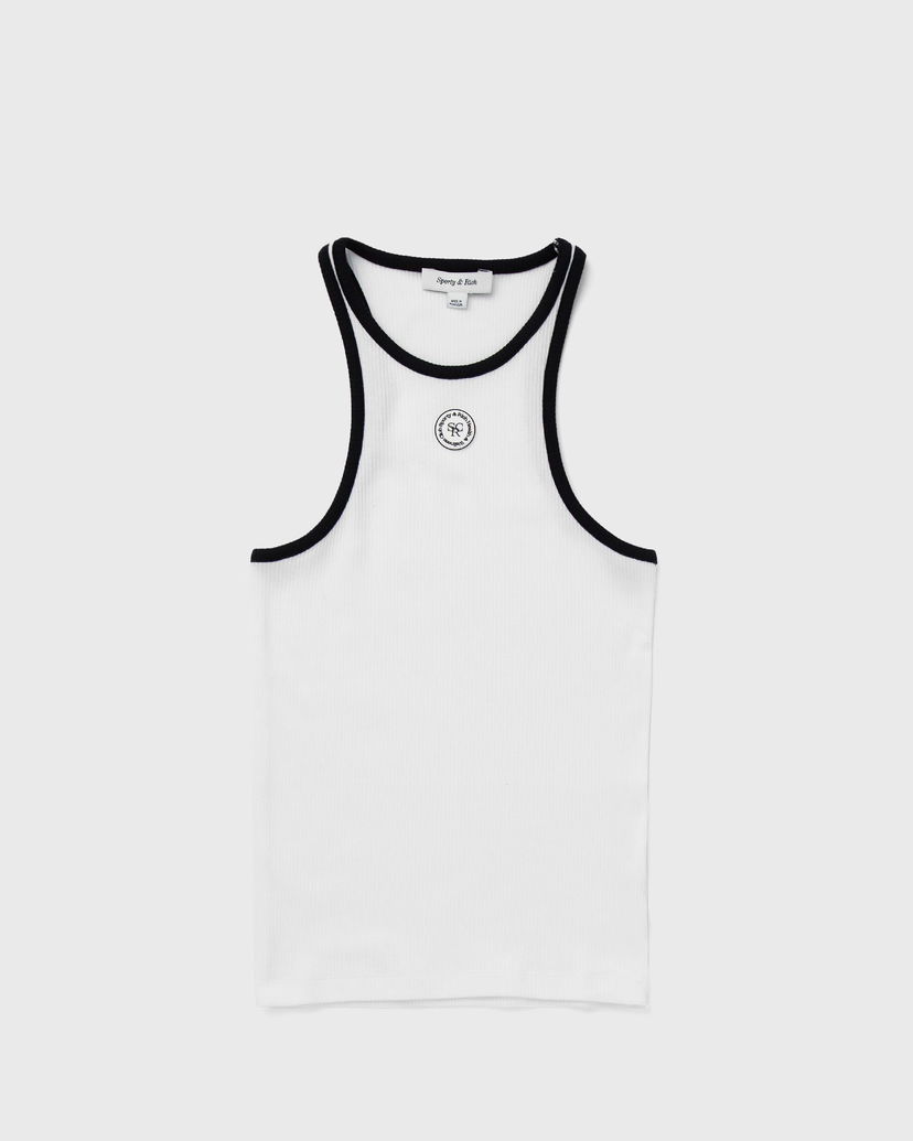 Tanktop Sporty & Rich SRHWC Ribbed Tank Hvid | TO033S405SW