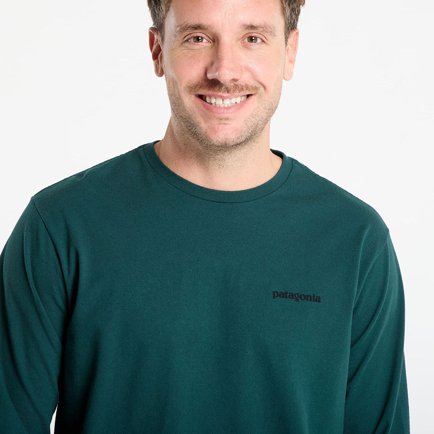 T-shirt Patagonia Long Sleeve P-6 Logo Responsibili-Tee Grøn | 38518 CASG, 1