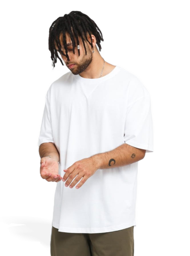 T-shirt Urban Classics Organic Cotton Curved Oversized Tee Hvid | TB4394A