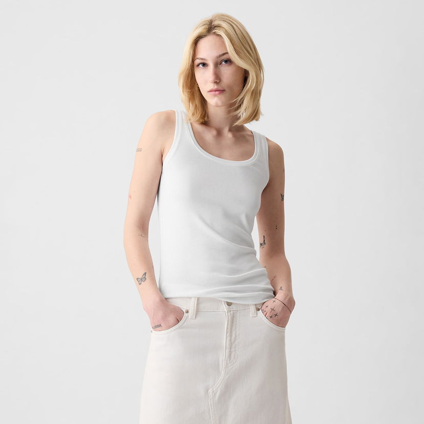 Tanktop GAP Modal Tank Fresh White Hvid | 540670-02