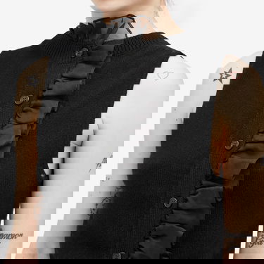Sweater Cecilie Bahnsen Black Recycled Cashmere Vest With Ruffle Trim Sort | 2-24KNI53004, 5