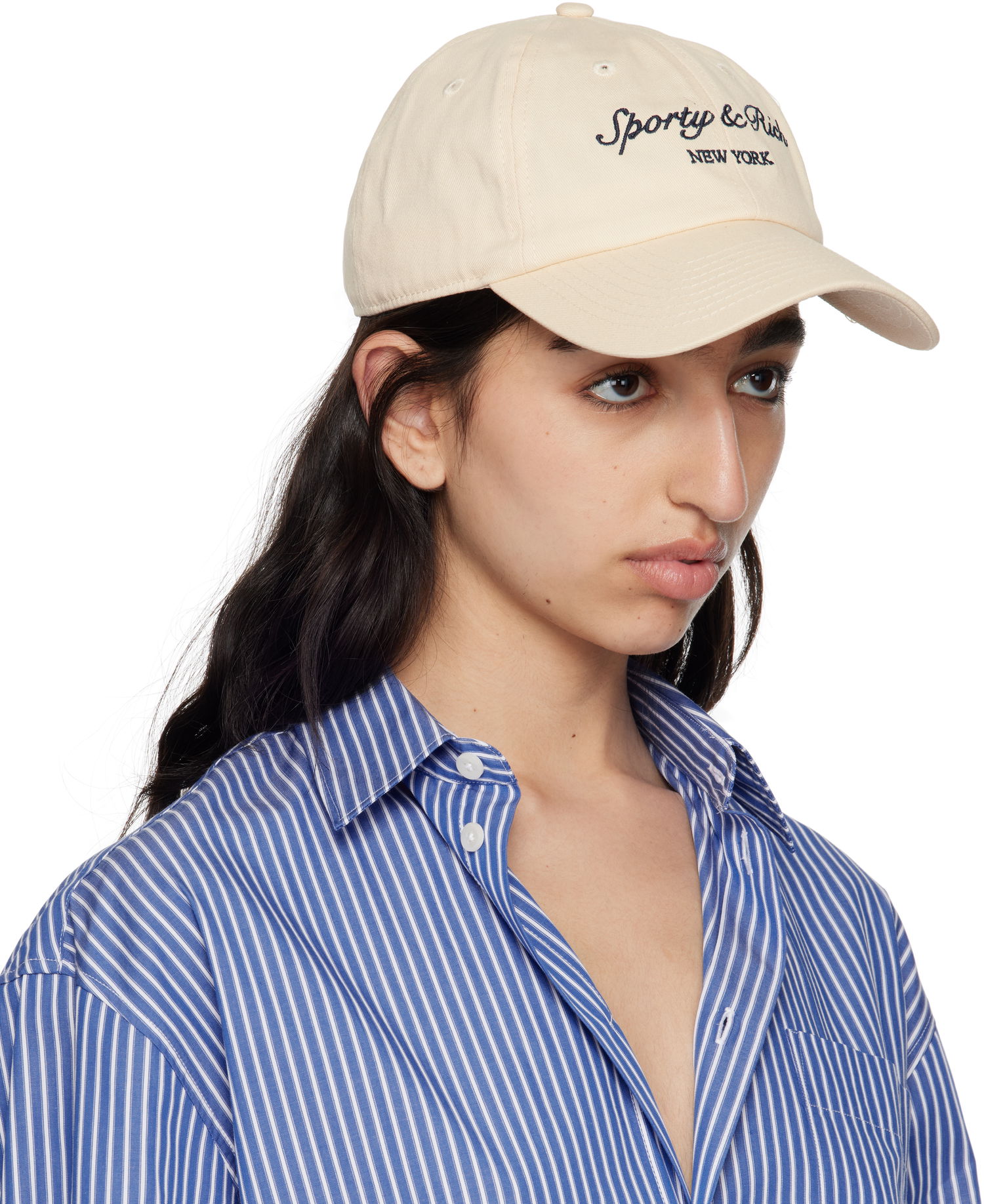 Kasket Sporty & Rich Sporty & Rich Syracuse Baseball Cap Beige | AC040612322CR01, 1