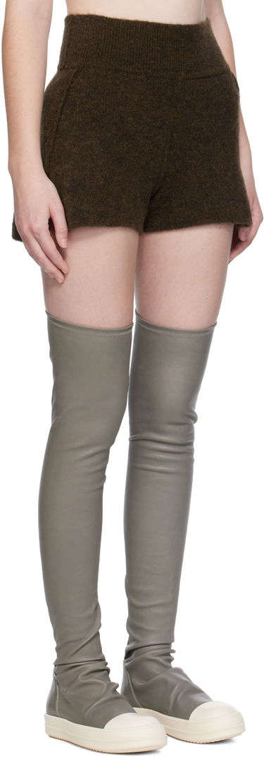 Shorts Rick Owens Rick Owens Alpaca Knit Shorts Beige | RP02E4698 KWP, 4