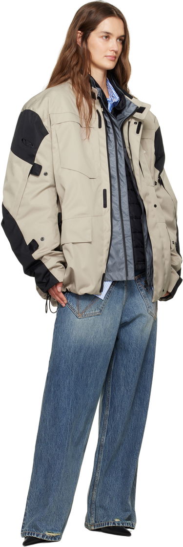 Parka VETEMENTS Vetements Biker Parka and Liner Jacket Set Beige | UH76OJ750S, 3