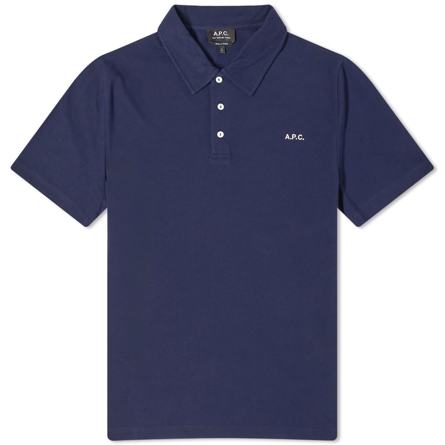 Polo skjorte A.P.C. Carter Logo Polo Tee Mørkeblå | COGWZ-H26342-IAK, 0
