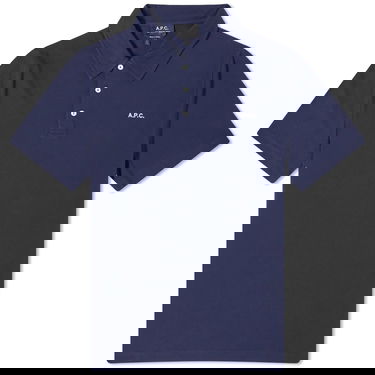Polo skjorte A.P.C. Carter Logo Polo Tee Mørkeblå | COGWZ-H26342-IAK, 0