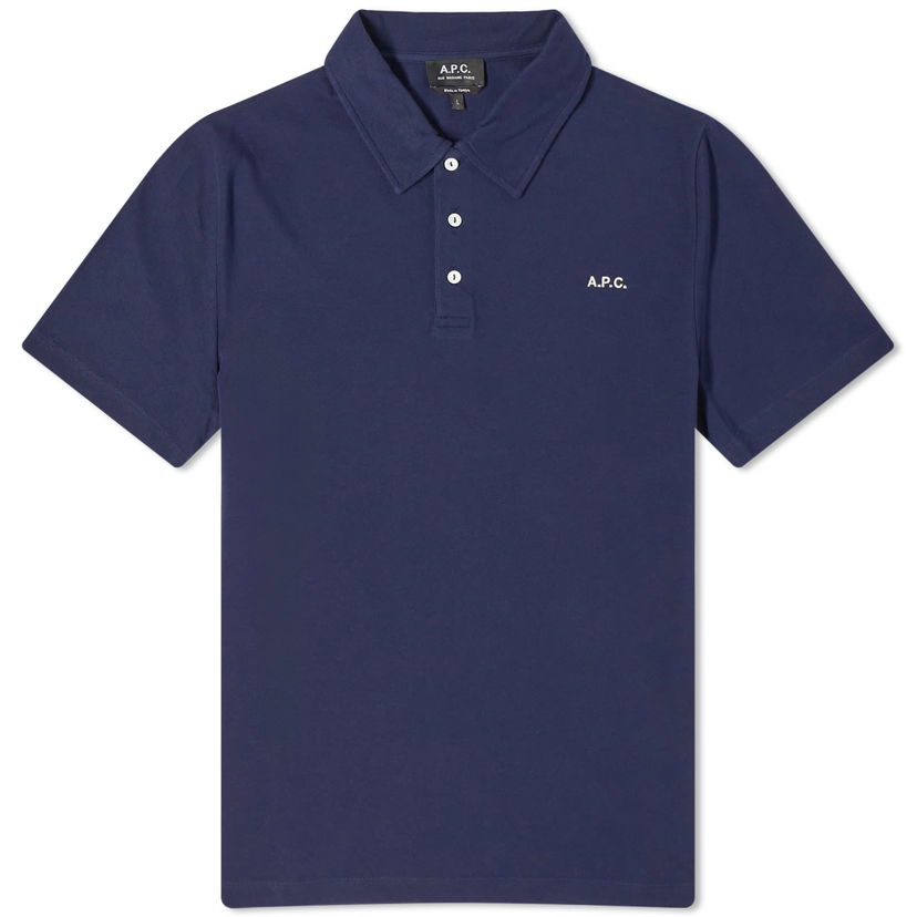 Polo skjorte A.P.C. Carter Logo Polo Tee Mørkeblå | COGWZ-H26342-IAK