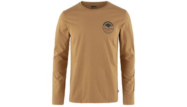 T-shirt FJÄLLRÄVEN Forever Nature Badge Long Sleeve T-Shirt Brun | F87303-232, 0