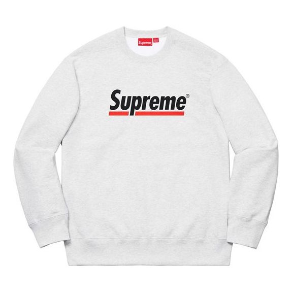 Sweater Supreme Supreme Underline Crewneck SS20 Round Neck Pullover Grå | SUP-SS20-351