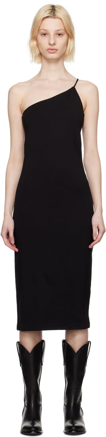 Kjole rag & bone rag & bone Irina One-Shoulder Midi Dress Sort | WAC23P3004LC04