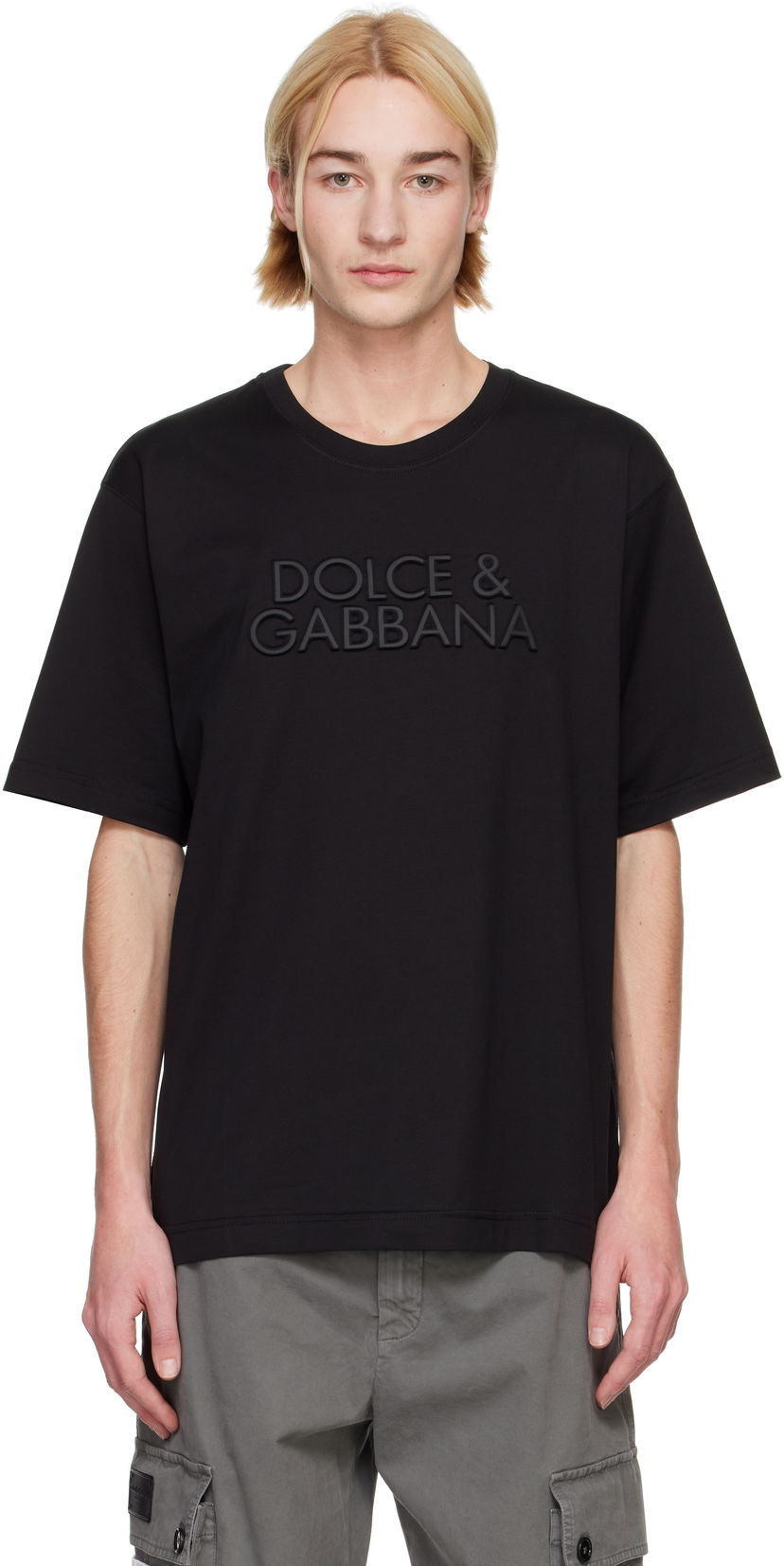 T-shirt Dolce & Gabbana Dolce&Gabbana Cotton T-Shirt with Logo Sort | G8PN9ZG7NWN