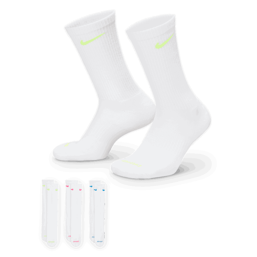 Sokker Nike Everyday Plus Cushioned Training Socks (3 Pairs) Hvid | SX6888-938