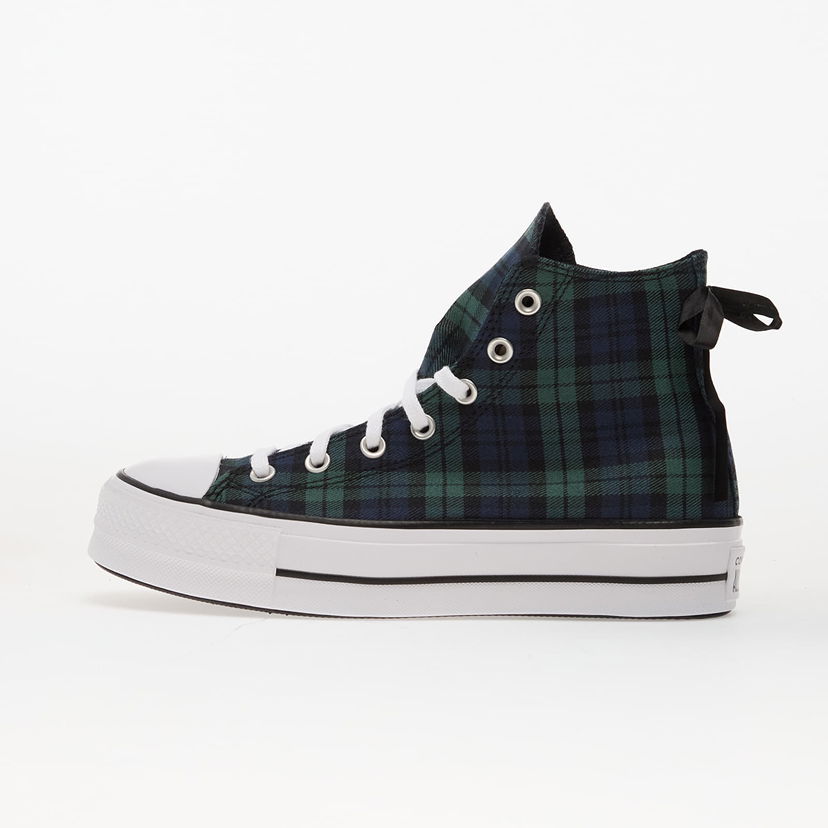 Sneakers og sko Converse Chuck Taylor All Star Lift Platform Plaid Hi Grøn | A13879C