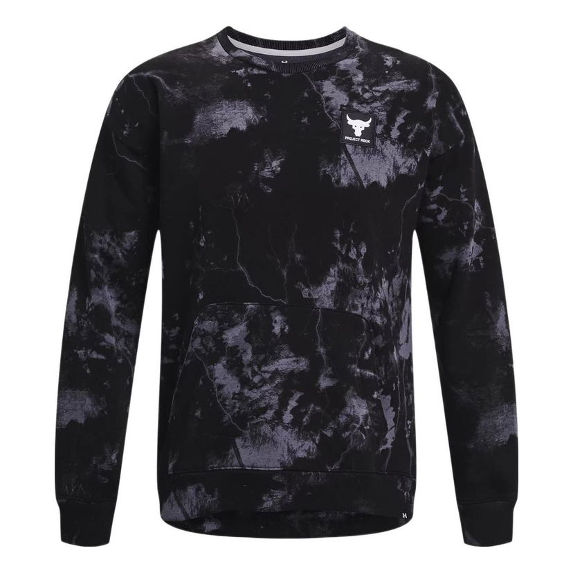 Sweatshirt Under Armour Project Rock Rival Fleece Disrupt Printed Crew Sweatshirt Sort | 1373566-001