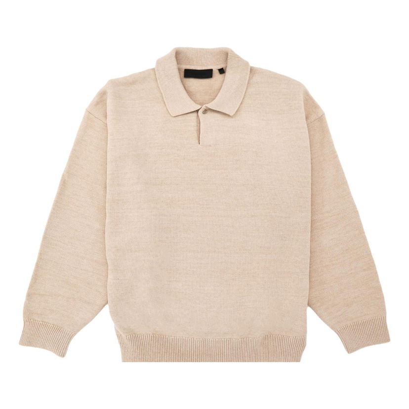 Sweater Fear of God Knit Polo Shirt Beige | 192BT232183F