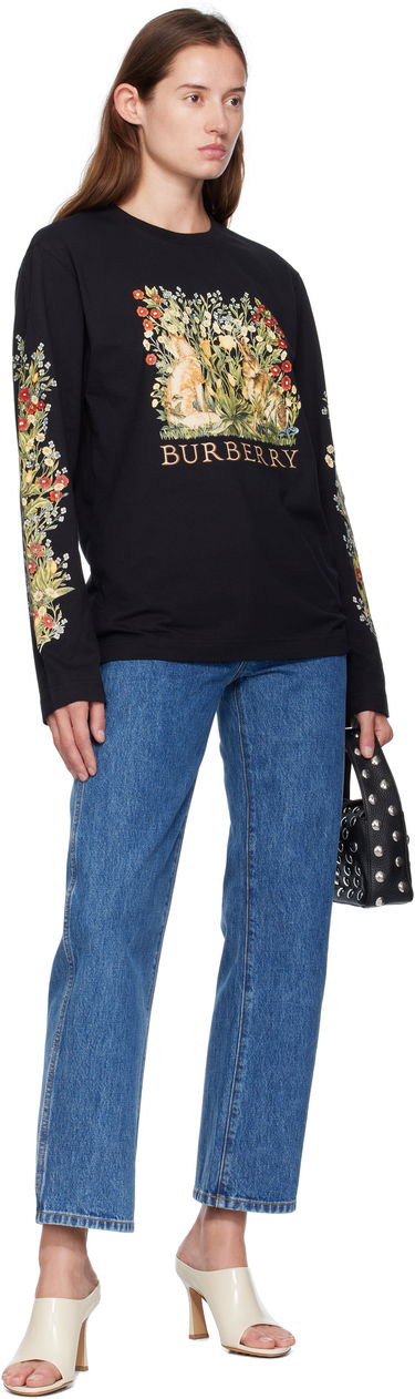 T-shirt Burberry Burberry Forest Print Long-Sleeve T-Shirt Sort | 8115847, 3