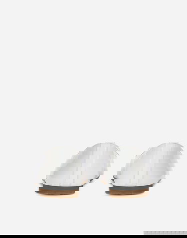Sneakers og sko Dolce & Gabbana Patent Leather Ballet Flats With Metal Logo Hvid | D11141A132887682, 2