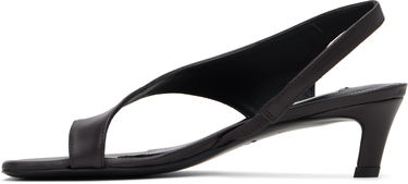 Tøj TOTEME TOTEME Leather Thong Heeled Sandals Sort | 252-WAS0201-LE0131, 2
