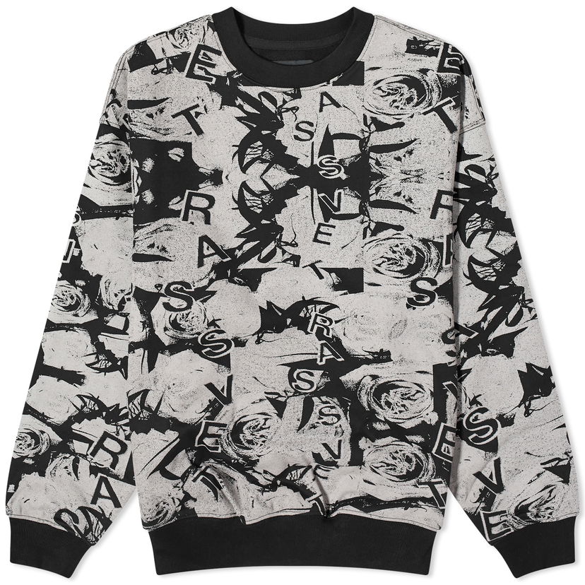Sweater PACCBET Roses Crew Neck Grå | PACC14T023-BLK