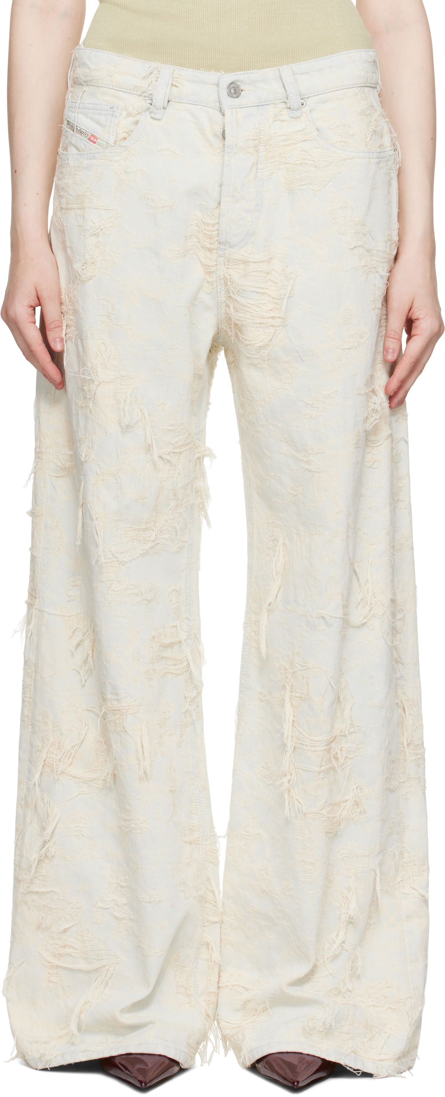 Jeans Diesel Diesel 1996 D-Sire Relaxed Jeans Hvid | A19183 09M40, 0