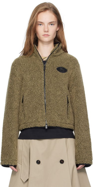 Jakke Burberry Burberry Cropped Fleece Jacket Grøn | 8109274, 0