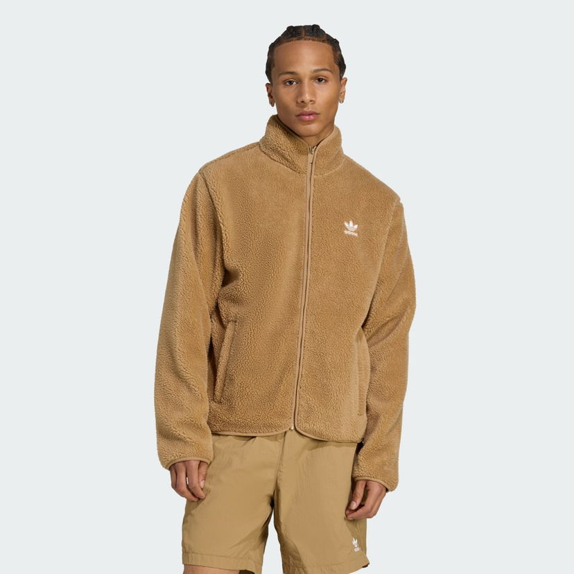 Jakke adidas Performance Essentials Teddy Fleece Jacket Brun | JW3530