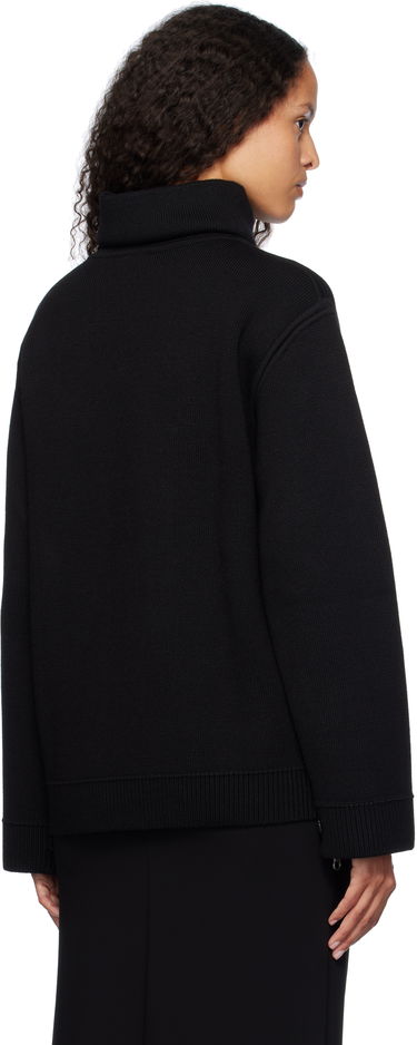 Sweater Courrèges Oversized Mockneck Knit Sweater Sort | 424MPU198FI0036, 2
