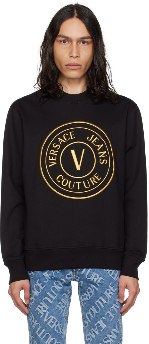 Sweatshirt Versace Jeans Couture V-Emblem Sweatshirt Sort | E75GAIT05_ECF06T, 0