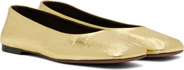 Skopleje The Row The Row Square Ballerina Flats Metalisk | F1598-M39, 3