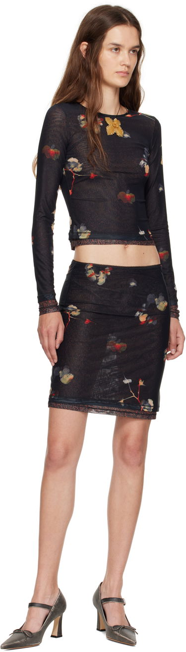 Nederdel Eckhaus Latta Eckhaus Latta Duet Floral Print Miniskirt Sort | 1402-EL-PF25-BP -, 3