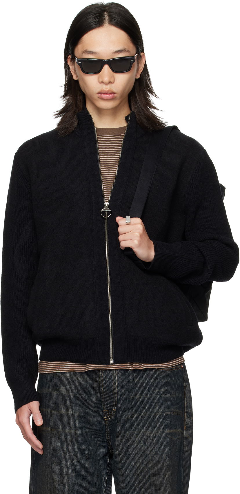 Sweater Barbour Barbour Milburn Zip Cardigan Sort | MKN1661BK31