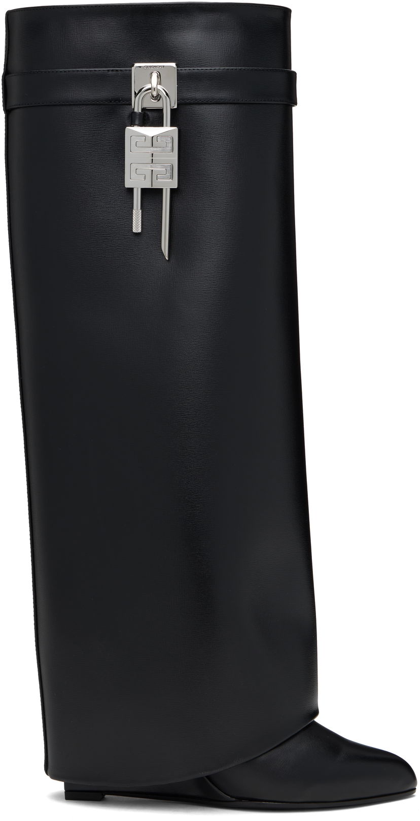Tøj Givenchy Givenchy Shark Lock Tall Boots Sort | BE702XE1NG001