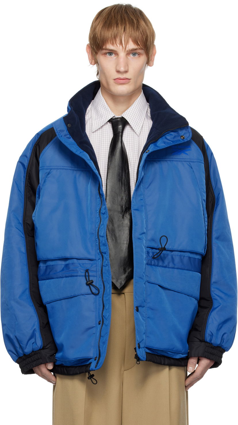 Puffer jakke HED MAYNER Oversized Utility Jacket Blå | RMEC002C99FAB0014510