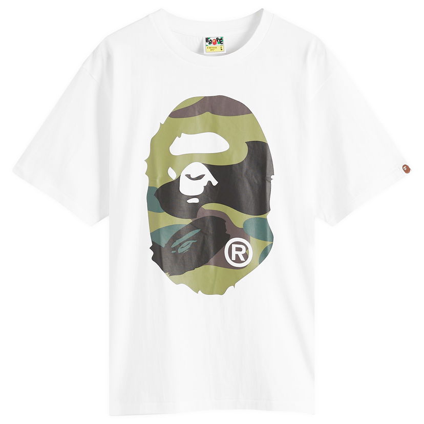 T-shirt BAPE A Bathing Ape Giant 1St Camo Big Ape Head T-Shirt, Size Large Hvid | 001TEL301015M-WGN