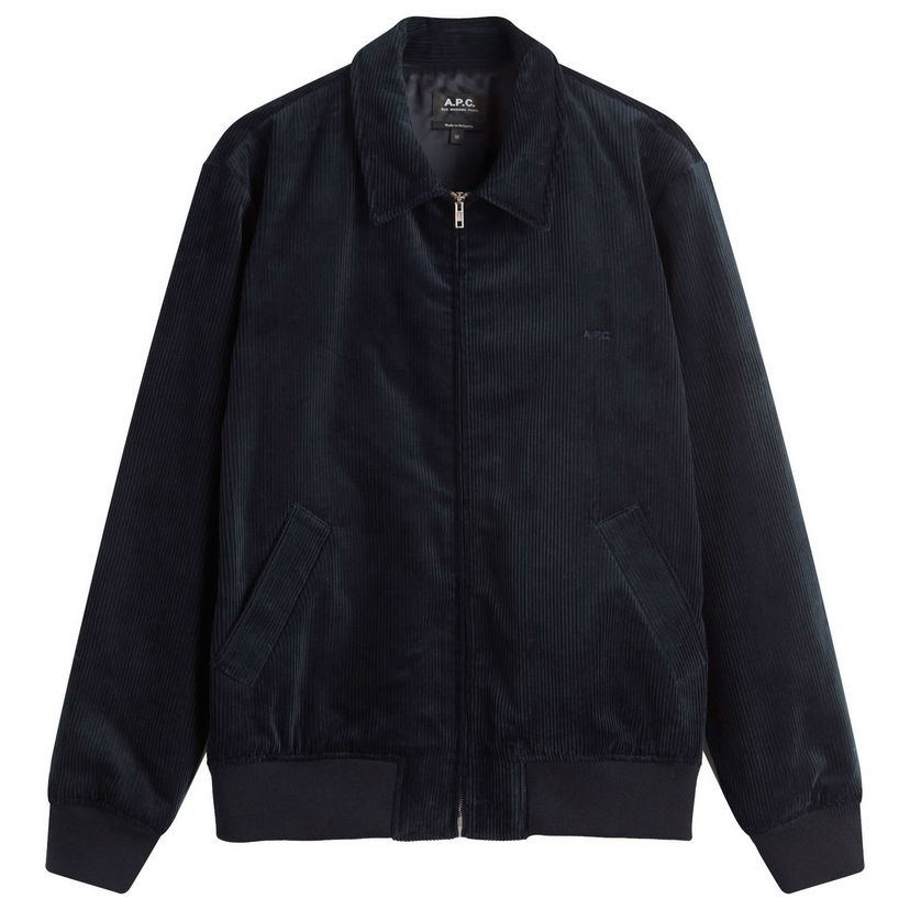 Jakke A.P.C. A.P.C. Men's Gilles Corduroy Jacket, Size Small Mørkeblå | COHBB-M32019-IAK