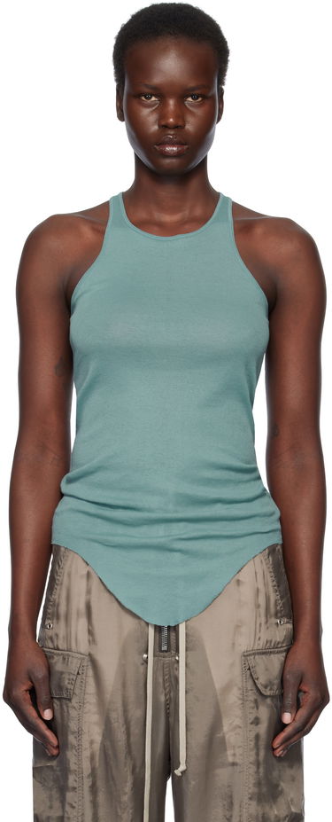 Tanktop Rick Owens Rick Owens Hollywood Basic Rib Tank Top Grøn | RP01E7101 MR, 0