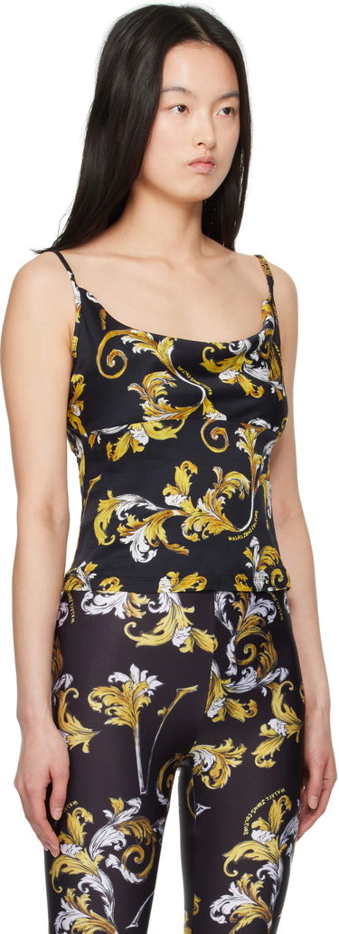 Tanktop Versace Versace Jeans Couture Outline Barocco Cowl Neck Camisole Hvid | E78HAM236_ENS639, 4