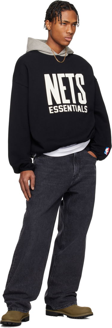 Sweatshirt Fear of God Fear of God ESSENTIALS NBA Nets Pull Over Hoodie Sort | 192AL246505F, 4