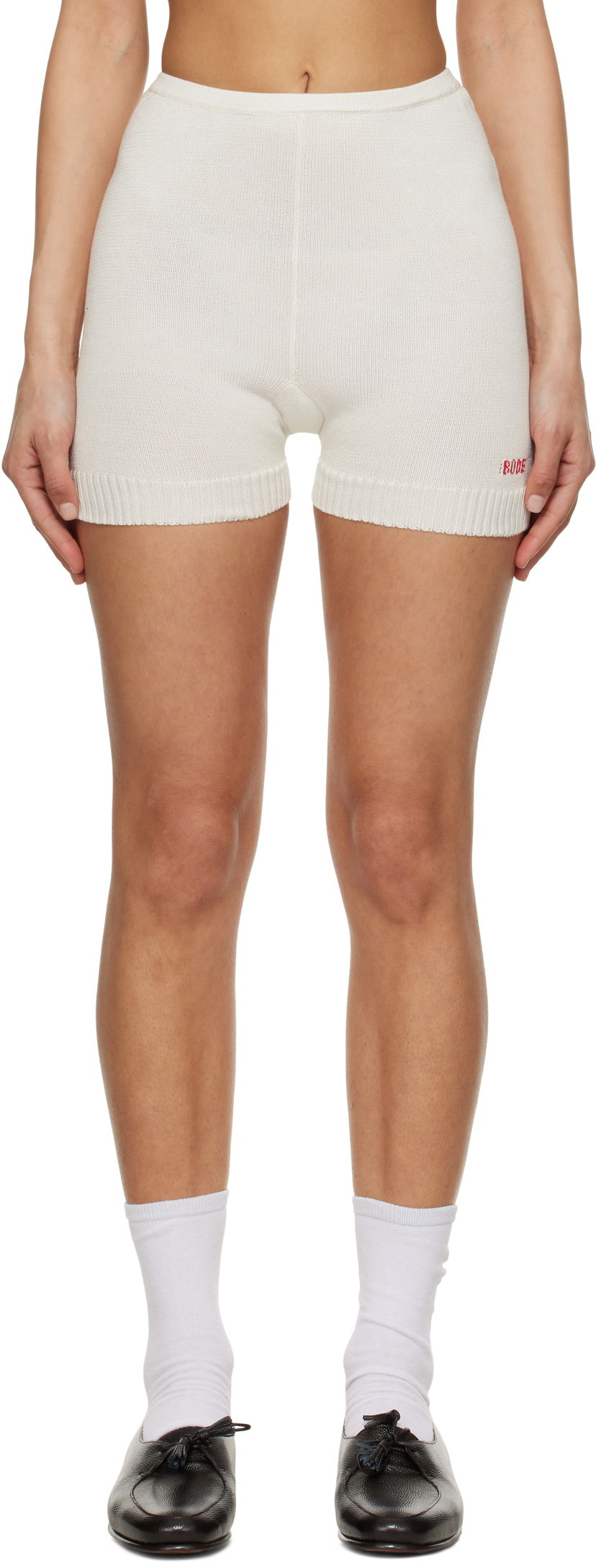 Shorts Bode Bode Meringue Knit Shorts Hvid | WRS25KT005