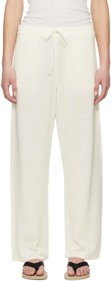 Joggingbukser The Row The Row Jory Knitted Drawstring Trousers Hvid | 8809-Y889, 0