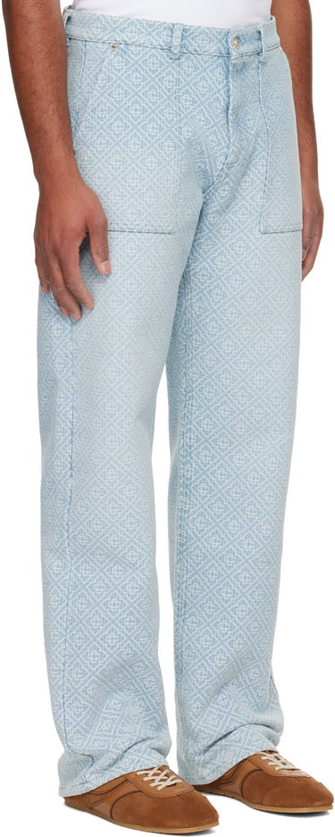 Jeans Casablanca Casablanca Relaxed Monogram Jeans Blå | MPF25-TR-331-01, 1