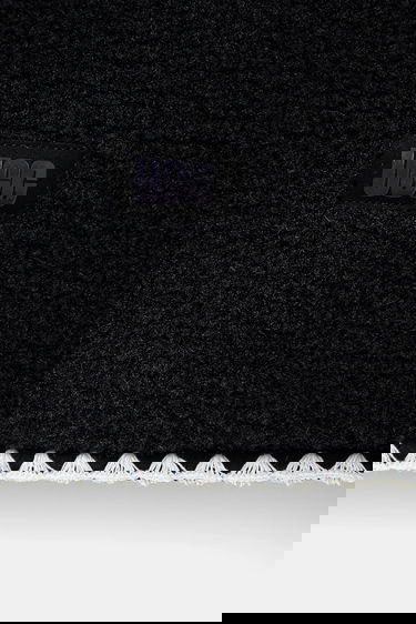 Tørklæde UGG Fleece Scarf with Scalloped Trim Sort | 101021-BLK, 2