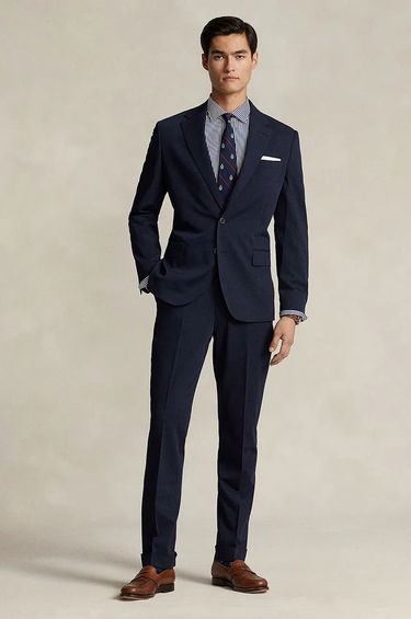Bukser Polo by Ralph Lauren Navy Blue Wool Blend Blazer Mørkeblå | 715921717, 4