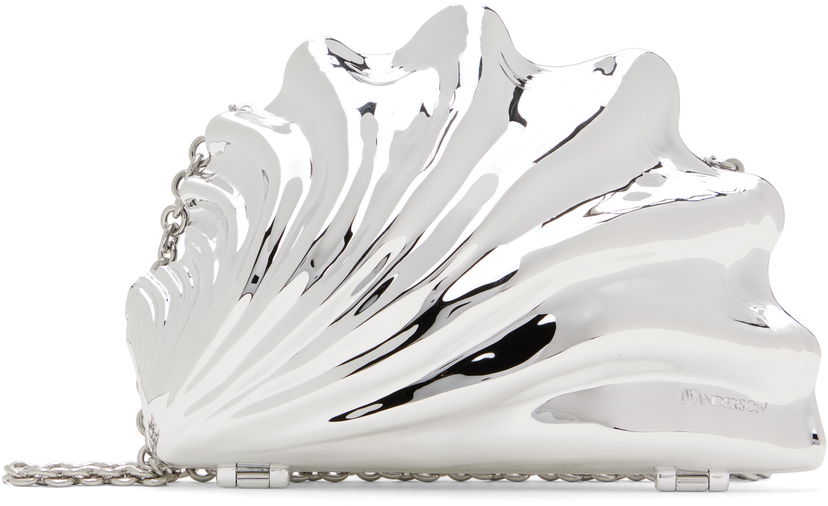 Håndtaske JW Anderson JW Anderson Shell Clutch Metalisk | HB0735-FA0456