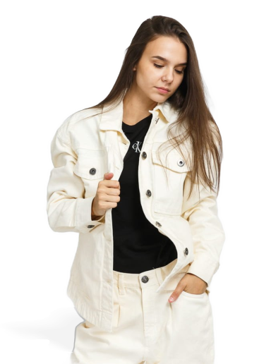 Jakke Urban Classics Oversized Shirt Jacket Beige | TB4366 cream