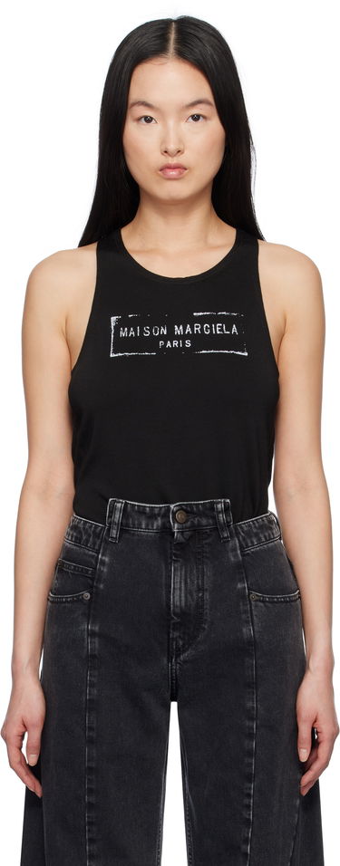 Tanktop Maison Margiela Maison Margiela Logo Tank Top Sort | S51NL0048 S24522, 0